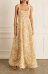 Aqua Blu Pleated Front Adele Dress In Gold