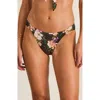 Aqua Blu Ring Front Alexis Cheeky Pant Bikini Bottom In Black