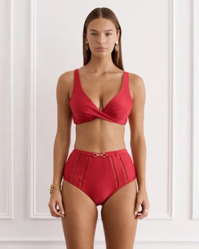 Aqua Blu Tahlia Top In Red