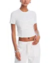 Aqua Bodice Structure Tee In White