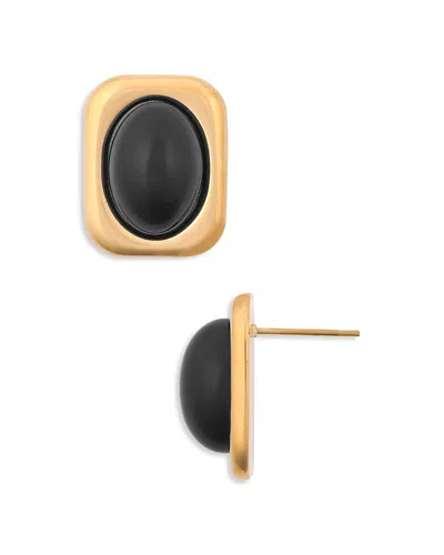 Aqua Boho Stud Earrings - Exclusive In Gold