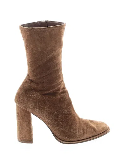 Pre-owned Aqua Boots In Brown