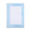 Aqua Bordered Bath Rug - Exclusive In Blue