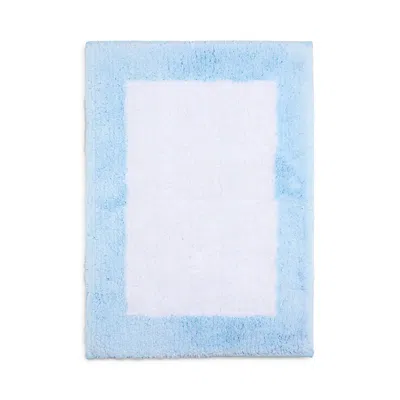 Aqua Bordered Bath Rug - Exclusive In Blue