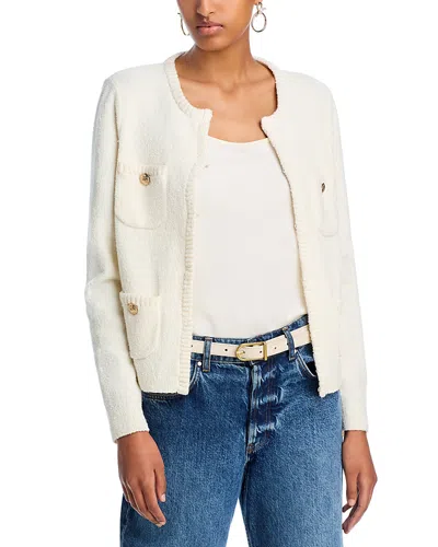 Aqua Boucle Cardigan - Exclusive In Ivory