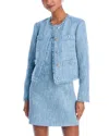 Aqua Boucle Tweed Jacket