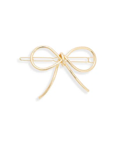 Aqua Bow Hair Barrette - Exclusive In Gold
