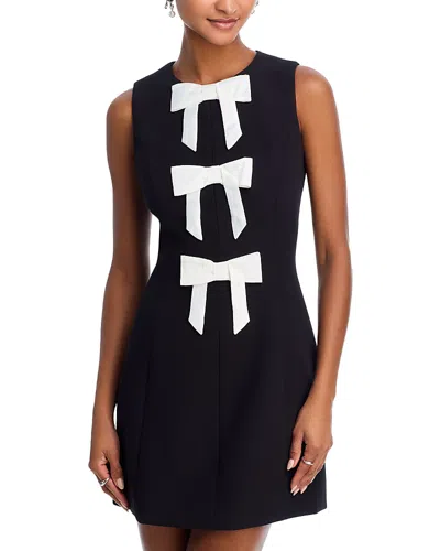 Aqua Bow Mini Dress - Exclusive In Black
