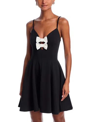 Aqua Bow Tank Dress - Exclusive In Black/white