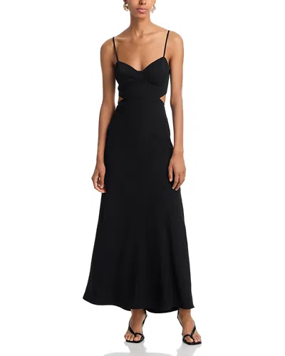 Aqua Bra Top Maxi Dress - Exclusive In Black