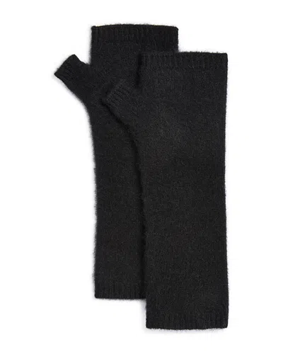 Aqua Brushed Cashmere Arm Warmers - Exclusive In Black