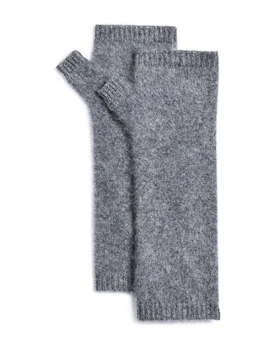 Aqua Brushed Cashmere Arm Warmers - Exclusive In Gray
