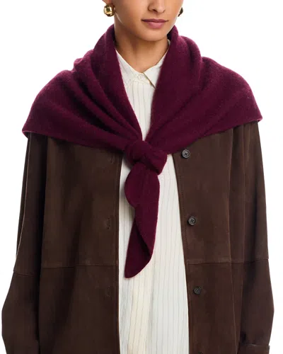 Aqua Brushed Cashmere Triangle Wrap - Exclusive In Red