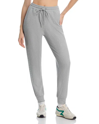 Aqua Brushed Rib Joggers - Exclusive In Gray