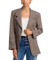 Aqua Button Front Blazer - Exclusive In Brown