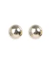 Aqua Button Stud Earrings - Exclusive In Gold