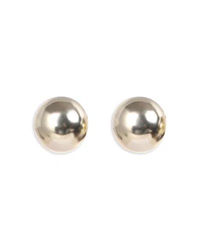 Aqua Button Stud Earrings - Exclusive In Gold