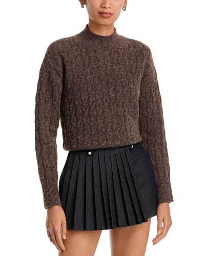 Aqua Cable Sweater - Exclusive In Brown