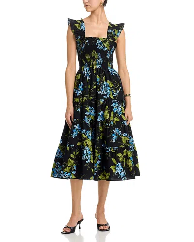 Aqua Calypso Tiered Smocked Dress - Exclusive In Black