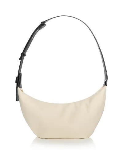 Aqua Canvas Sling Hobo Bag - Exclusive In White