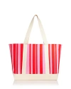 Aqua Canvas Tote Bag - 100% Exclusive In Pink/red