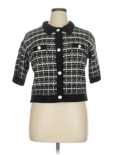 Pre-owned Aqua Cardigan Sweater In Black