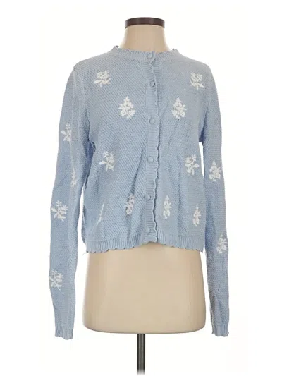 Pre-owned Aqua Cardigan Sweater In Blue