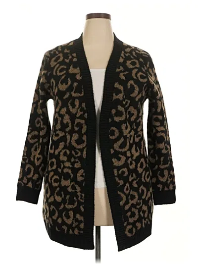 Aqua Cardigan Sweater In Brown