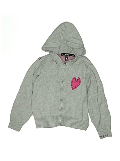 Pre-owned Aqua Kids' Cardigan Sweater In Gray