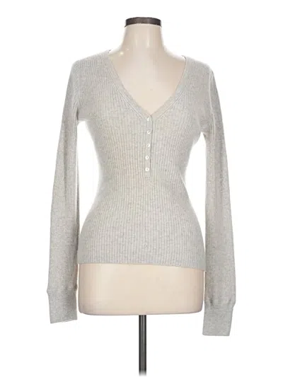 Pre-owned Aqua Cardigan Sweater In Gray