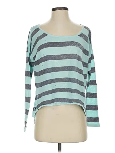 Pre-owned Aqua Cardigan Sweater In Green