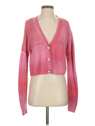 Pre-owned Aqua Cardigan Sweater In Pink