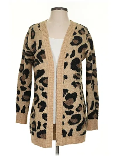 Pre-owned Aqua Cardigan Sweater In Tan