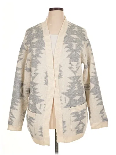 Pre-owned Aqua Cardigan Sweater In White