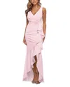 Aqua Cascade Ruffle Gown - Exclusive In Rose