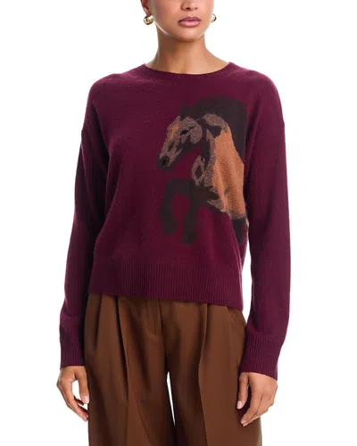 Aqua Cashmere 100% Cashmere Crewneck Sweater - Exclusive In Multi