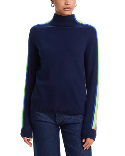 Aqua Cashmere 100% Cashmere Mock Neck Sweater - Exclusive In Blue