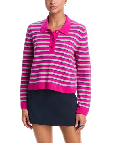 Aqua Cashmere 100% Cashmere Polo Sweater - Exclusive In Multi