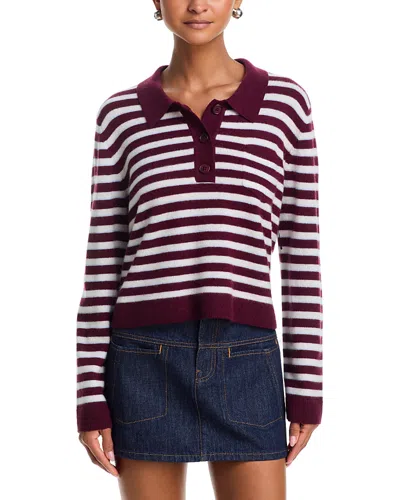 Aqua Cashmere 100% Cashmere Polo Sweater - Exclusive In Multi
