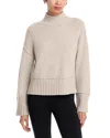 Aqua Cashmere Boxy Mock Neck Cashmere Sweater - Exclusive In Neutral