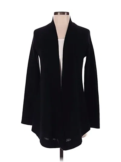 Pre-owned Aqua Cashmere Cardigan Sweater In Black