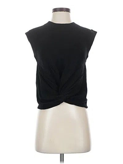 Pre-owned Aqua Cashmere Cardigan Sweater In Black