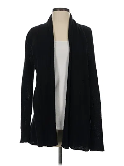 Pre-owned Aqua Cashmere Cardigan Sweater In Black