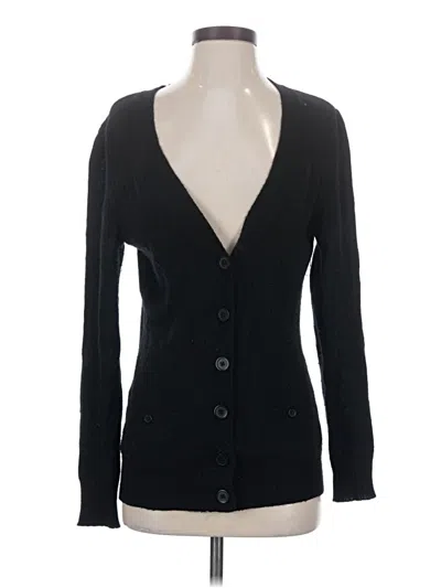 Pre-owned Aqua Cashmere Cardigan Sweater In Black