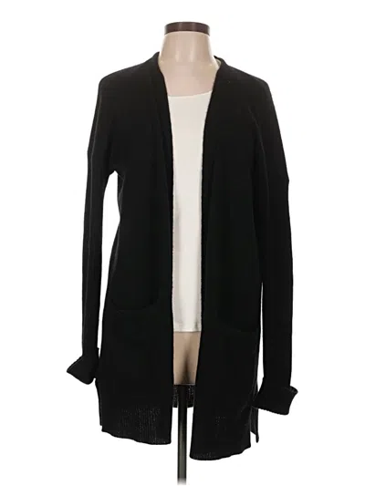 Pre-owned Aqua Cashmere Cardigan Sweater In Black