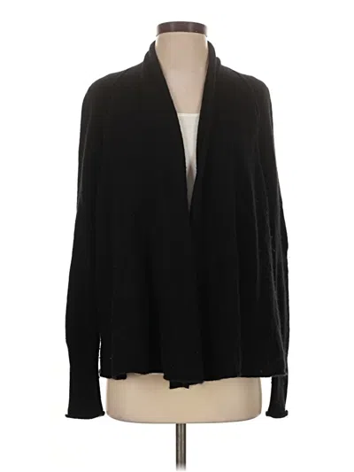 Pre-owned Aqua Cashmere Cardigan Sweater In Black
