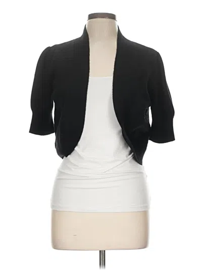 Pre-owned Aqua Cashmere Cardigan Sweater In Black