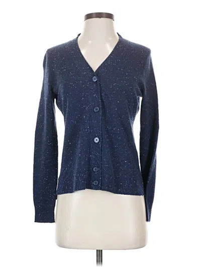 Pre-owned Aqua Cashmere Cardigan Sweater In Blue