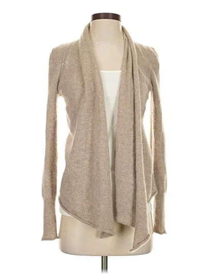 Pre-owned Aqua Cashmere Cardigan Sweater In Brown