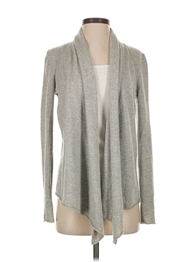 Pre-owned Aqua Cashmere Cardigan Sweater In Gray